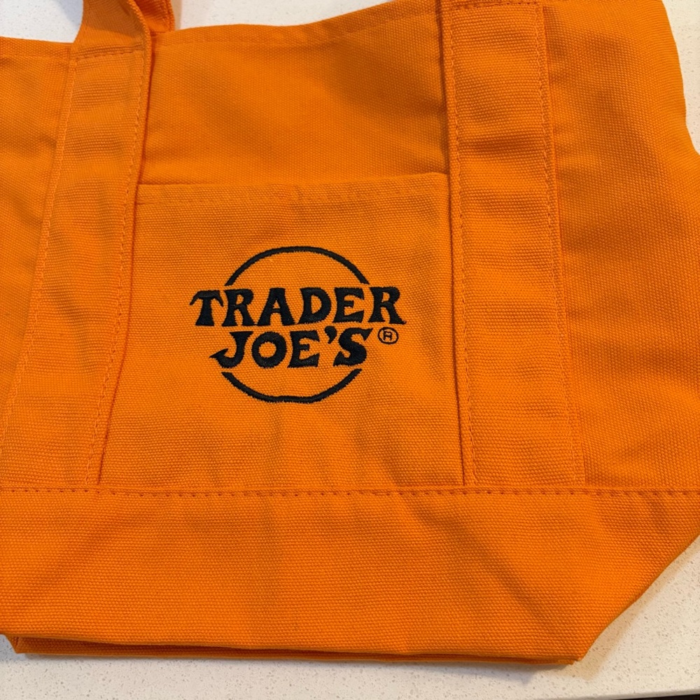 Trader Joe's Orange Tote Bag - Picture 2 of 10